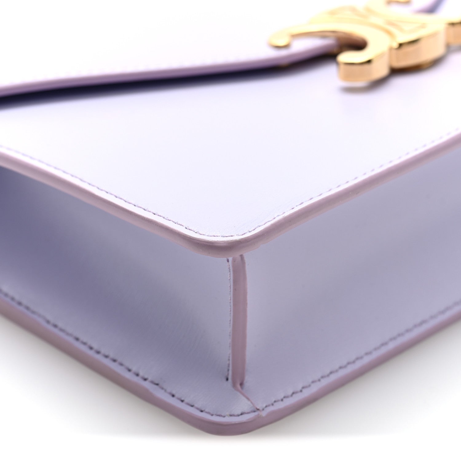 Celine Shiny Calfskin Triomphe Margo Wallet on Chain Light Lavender 7 of 8