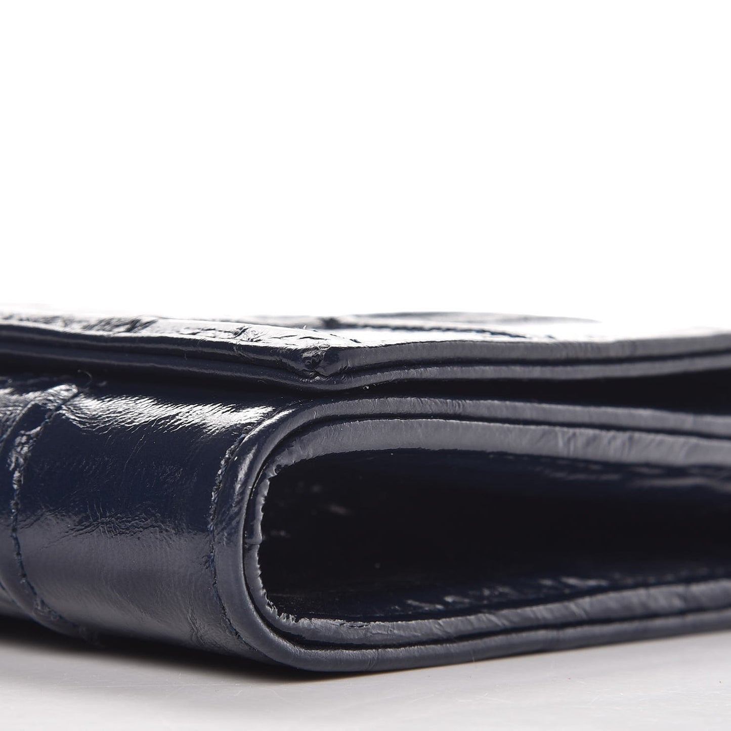 Lambskin Diorama Croisiere Wallet Dark Marine