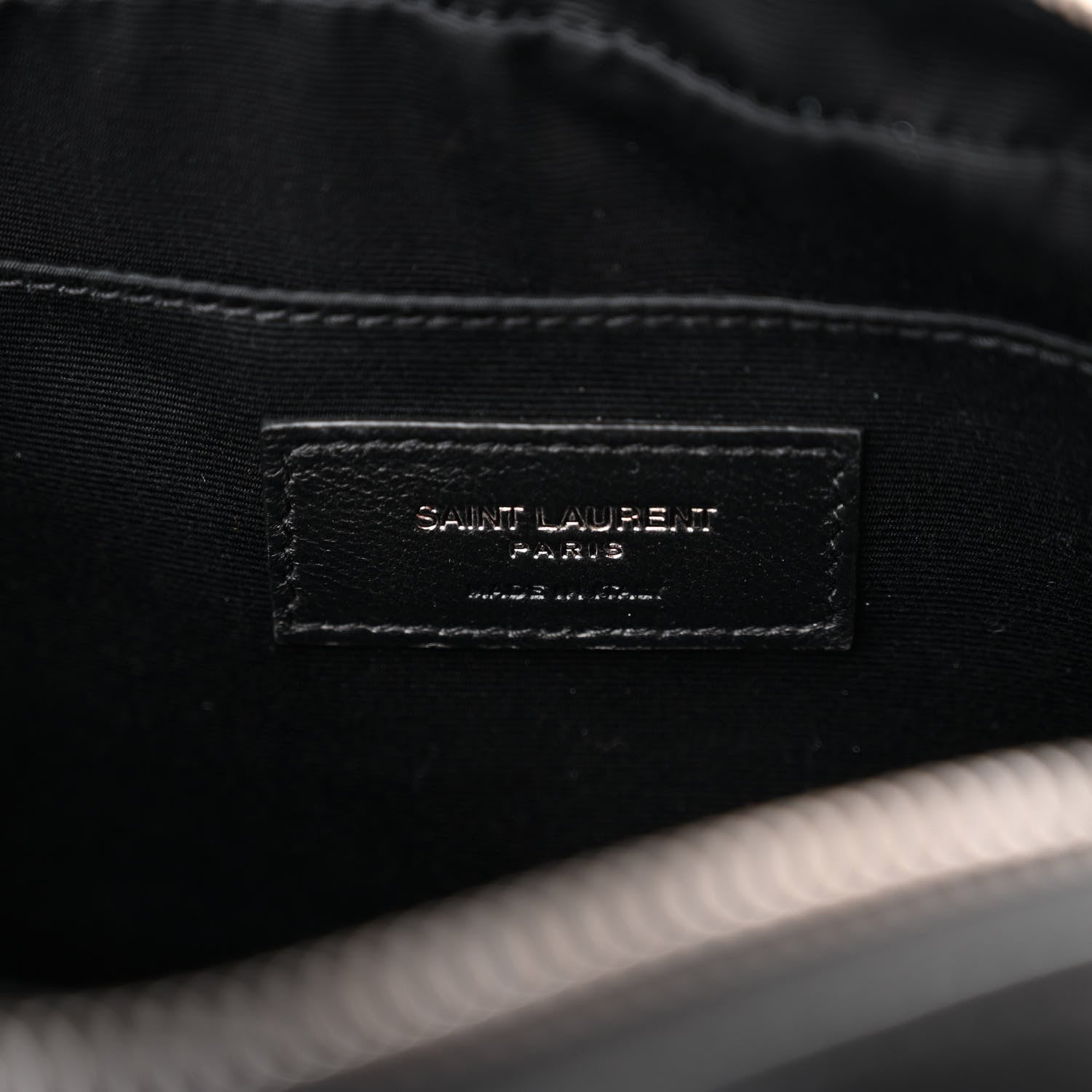 Saint Laurent Calfskin Matelasse Monogram Lou Camera Bag Black 6 of 11