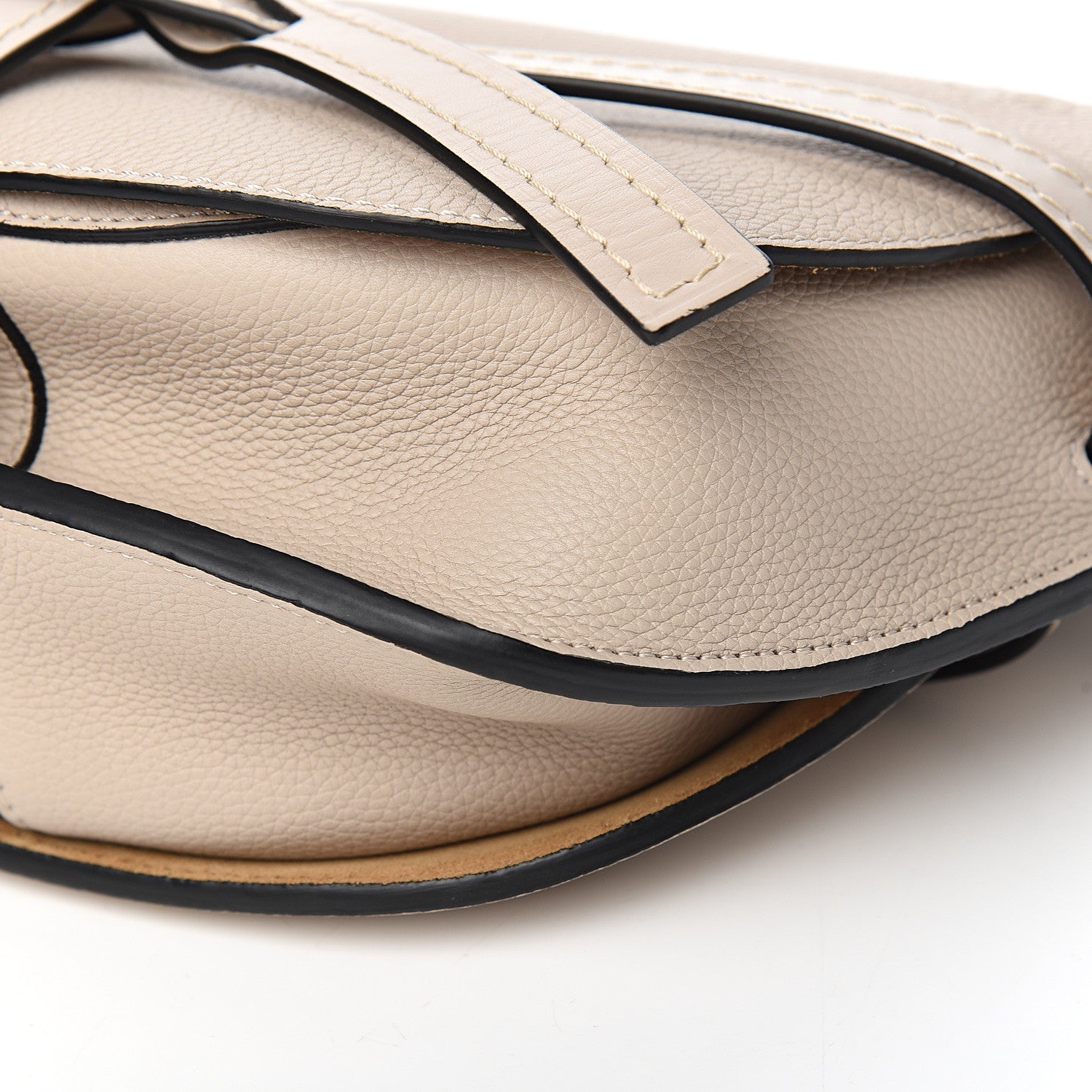 Loewe Grained Calfskin Small Gate Crossbody Bag Light Oat 8 of 9