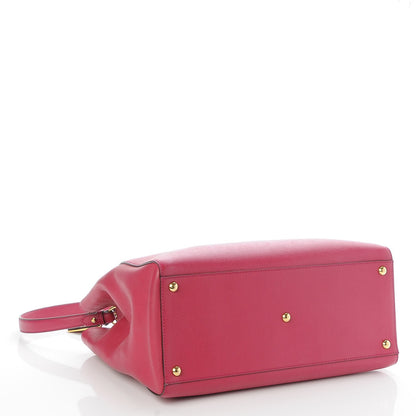Fendi Vitello Elite Flamingo Regular 2Jours Tote Amarena 5 of 8