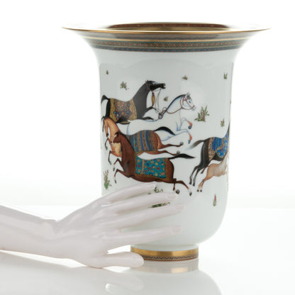 Hermes Porcelain Very Large Cheval D'Orient Vase 2 of 6
