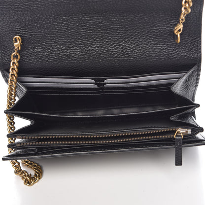Gucci Calfskin GG Marmont Chain Wallet Black 5 of 10