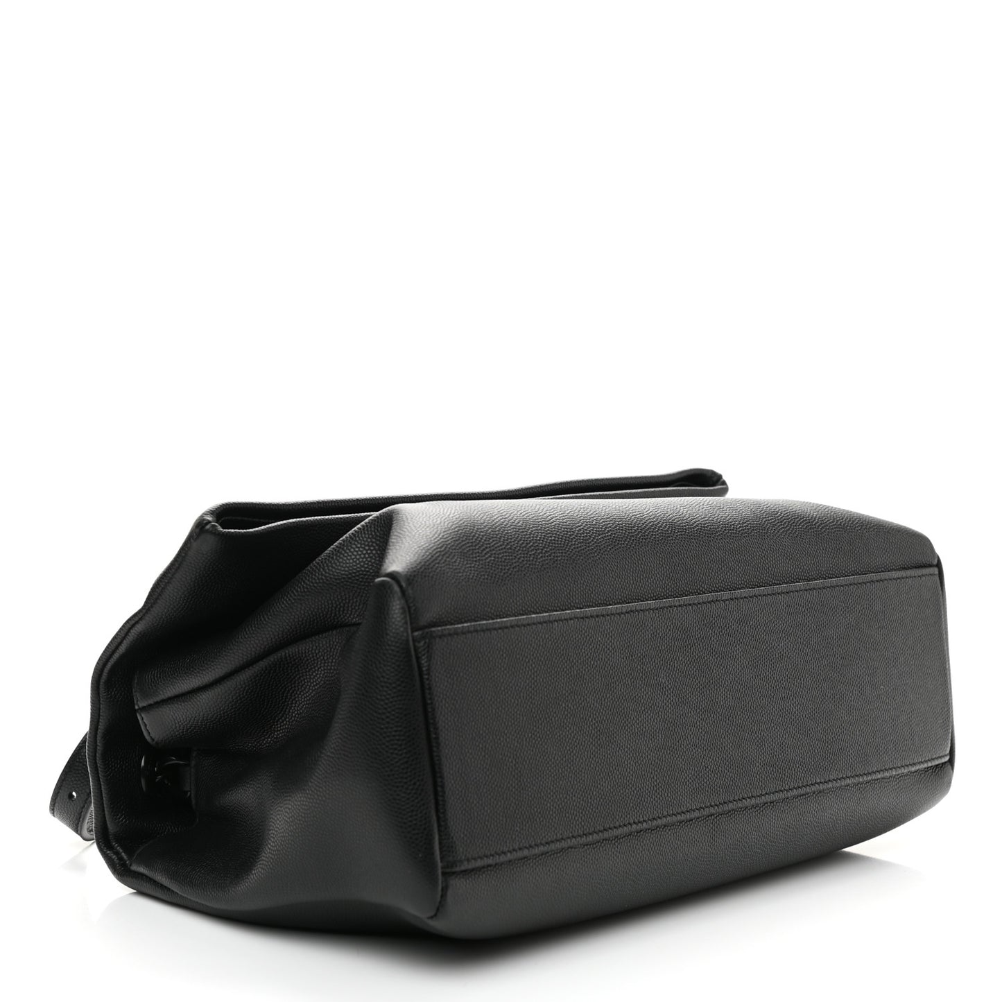 Grain De Poudre Medium West Hollywood Monogram Fold-Over Black