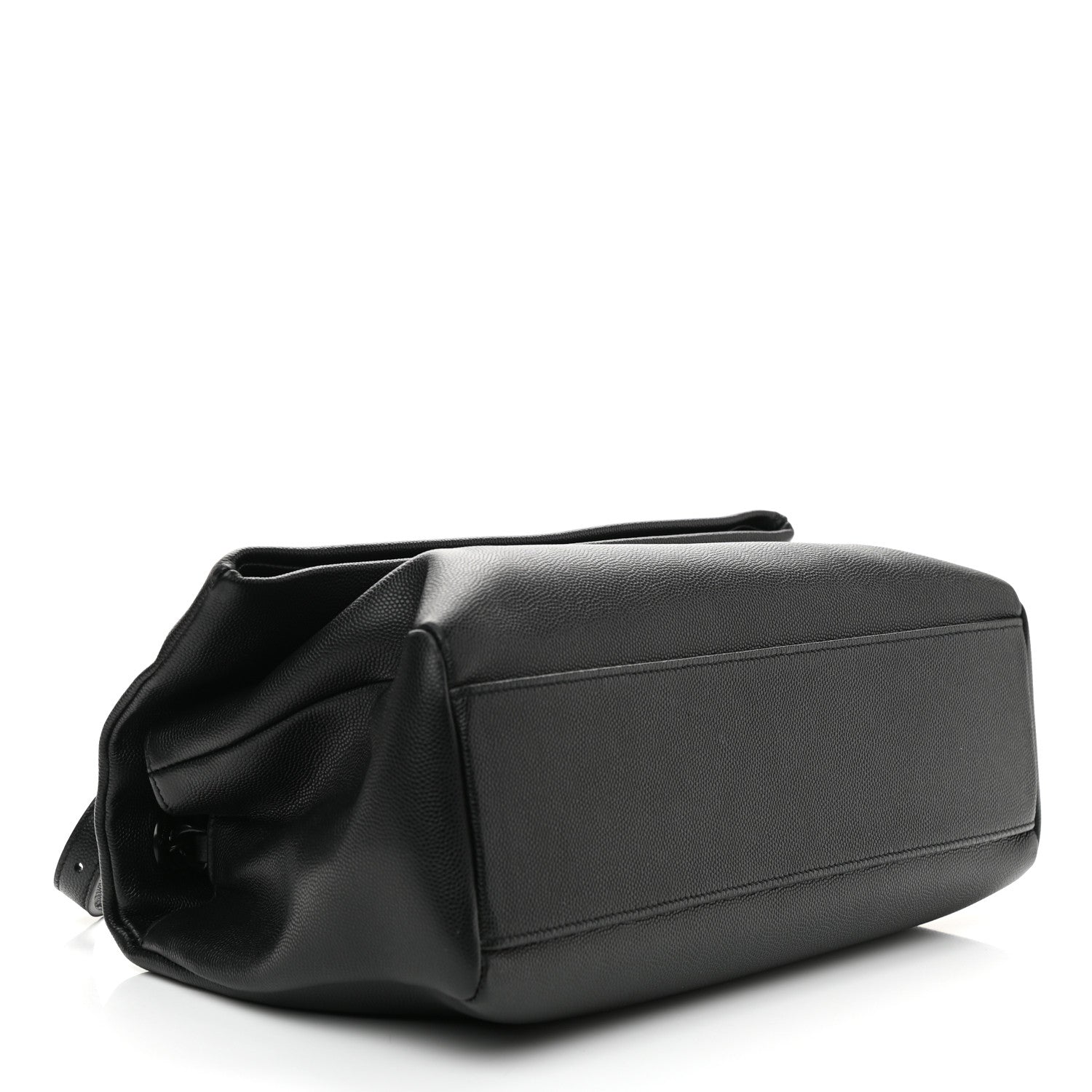Saint Laurent Grain De Poudre Medium West Hollywood Monogram Fold-Over Black 3 of 8