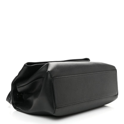 Saint Laurent Grain De Poudre Medium West Hollywood Monogram Fold-Over Black 3 of 8