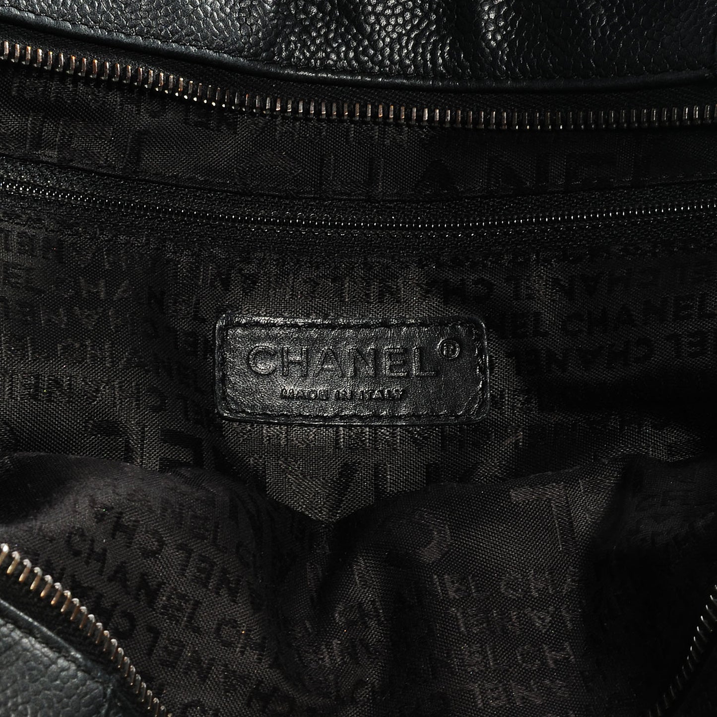 Caviar Square Stitched Tote Black