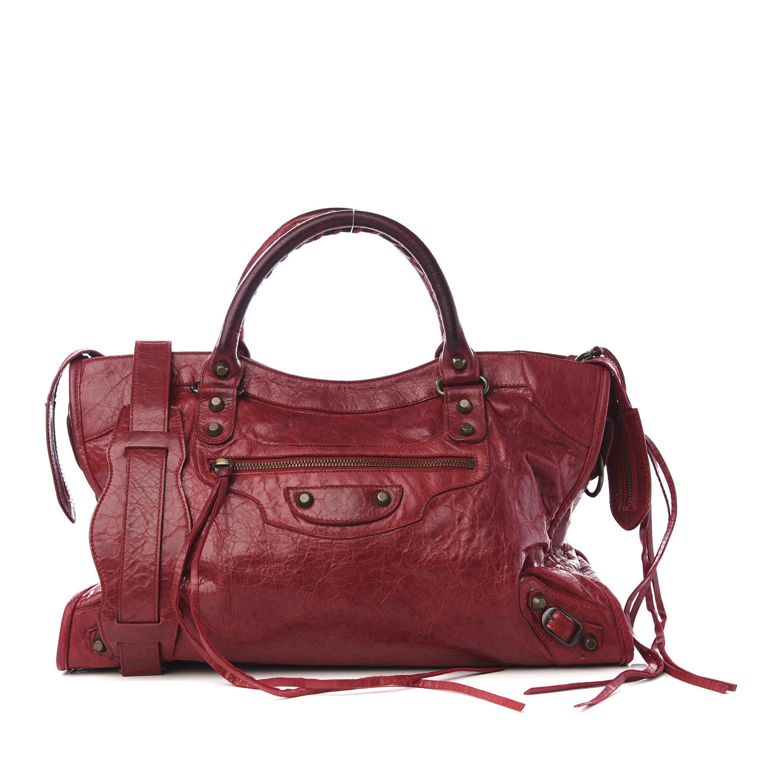 Balenciaga Agneau Classic Hardware City Bordeaux 1 of 8