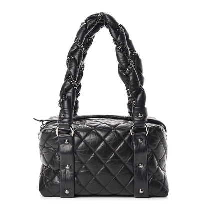 Chanel Distressed Lambskin Small Lady Braid Tote Black 1 of 10