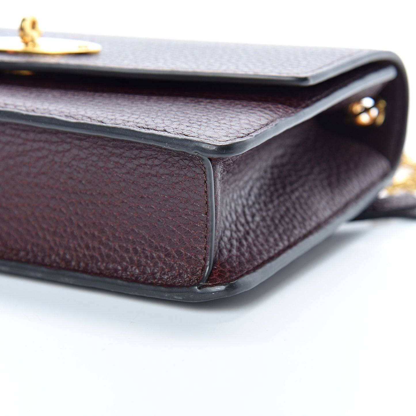 Natural Grained Calfskin Small Darley Satchel Oxblood