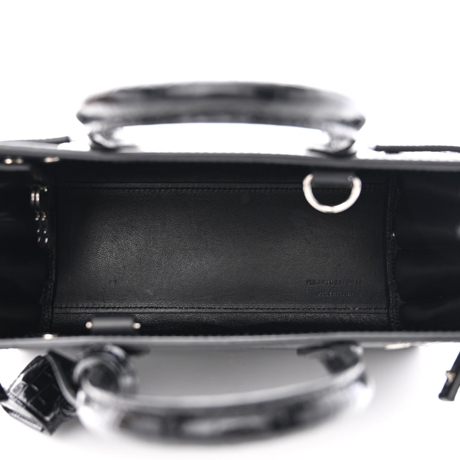 Saint Laurent Calfskin Crocodile Embossed Nano Sac De Jour Black 5 of 14
