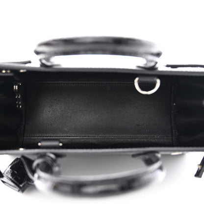 Saint Laurent Calfskin Crocodile Embossed Nano Sac De Jour Black 5 of 14