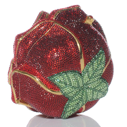 Judith Leiber Crystal Rose Minaudiere Clutch 3 of 6