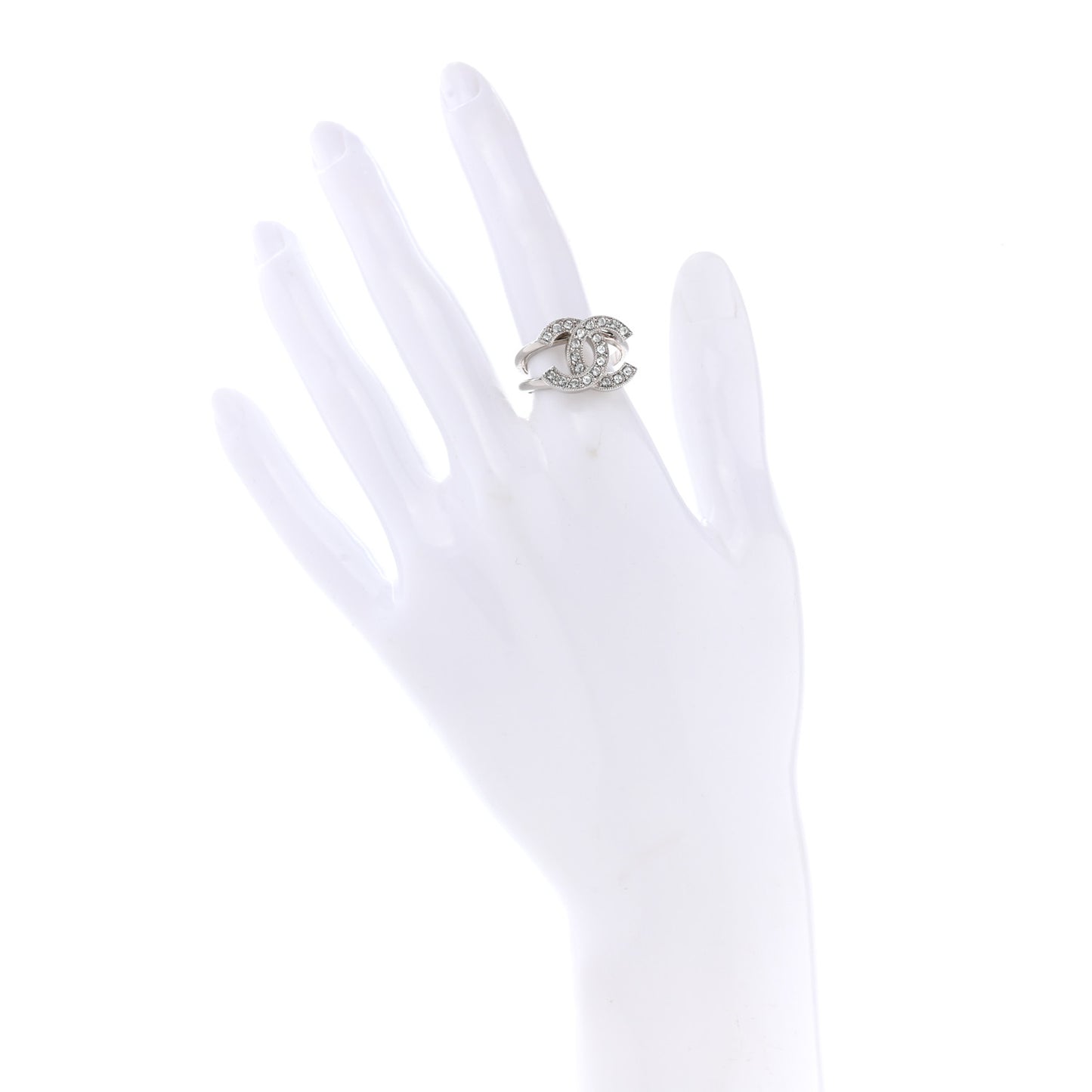Crystal CC Ring 54 Silver