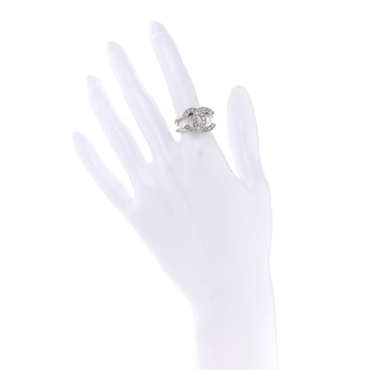 Chanel Crystal CC Ring 54 Silver 2 of 5