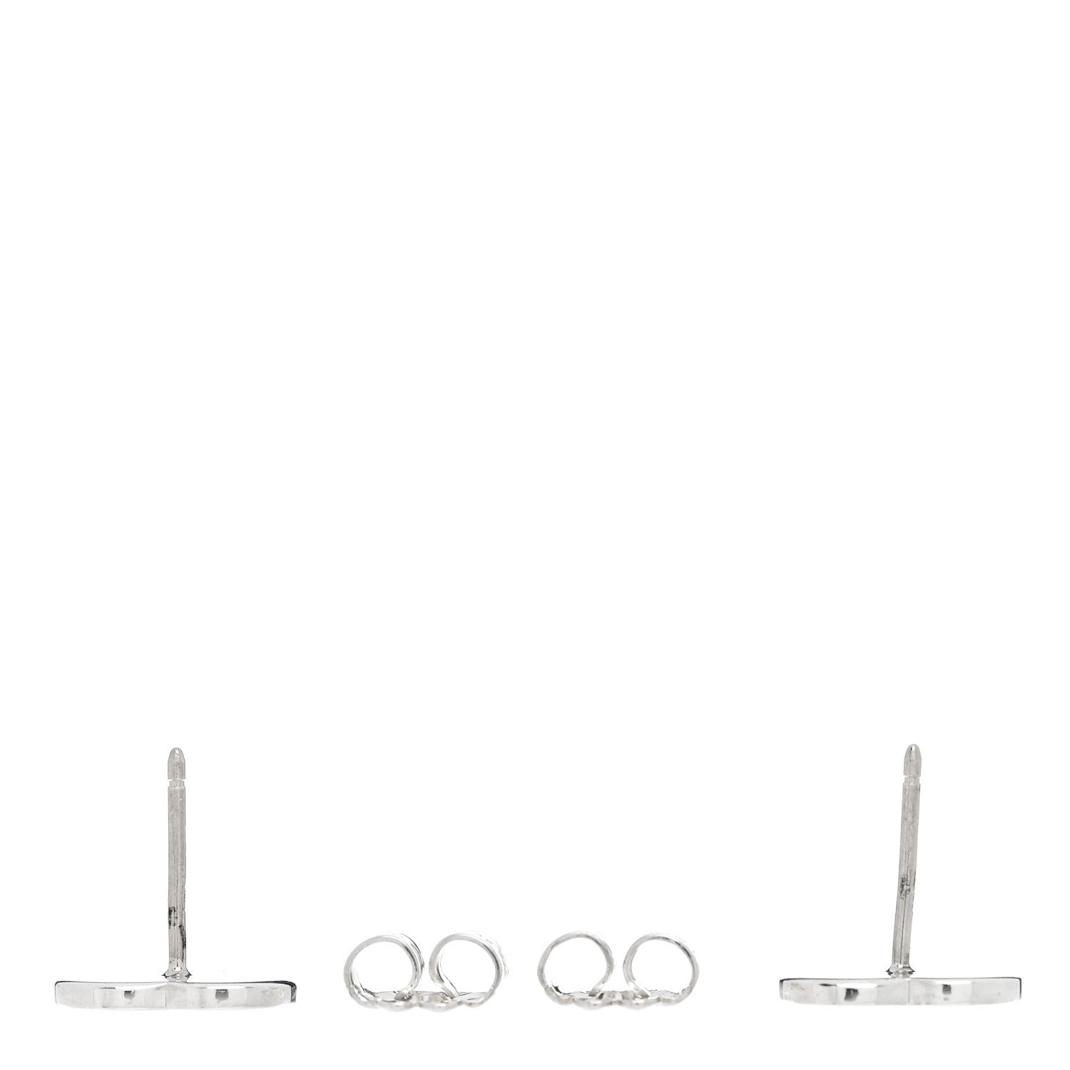 Tiffany Sterling Silver Mini Return To Tiffany Heart Tag Earrings 3 of 5