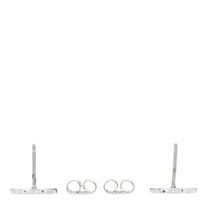 Tiffany Sterling Silver Mini Return To Tiffany Heart Tag Earrings 3 of 5