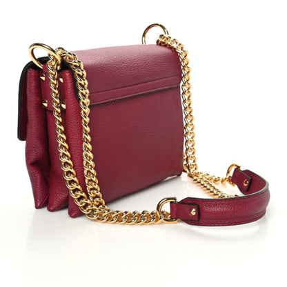 Alexander McQueen Calfskin Small Twin Skull Chain Crossbody Burgundy 3 of 8
