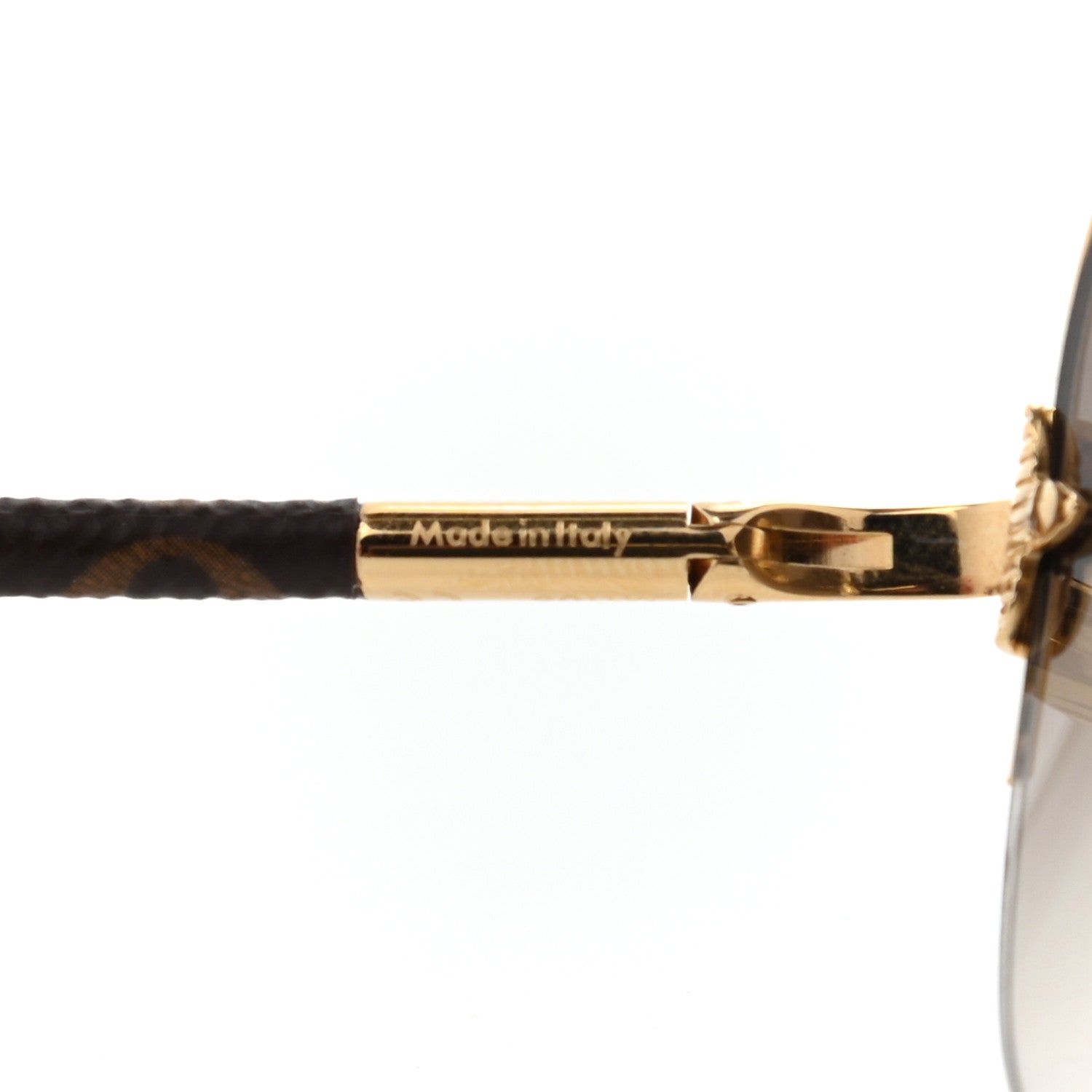 Louis Vuitton Monogram Petite Viola Pilote Aviator Sunglasses Z0571U Brown 6 of 7