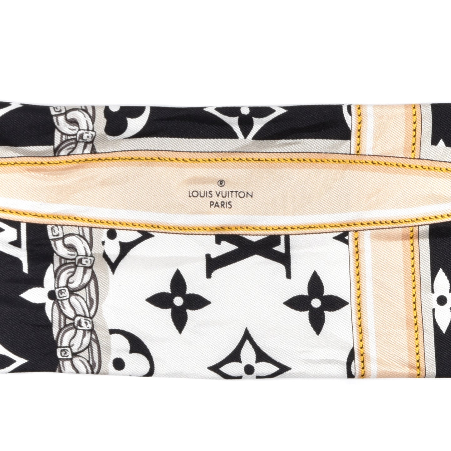 Silk Monogram Confidential Bandeau Black