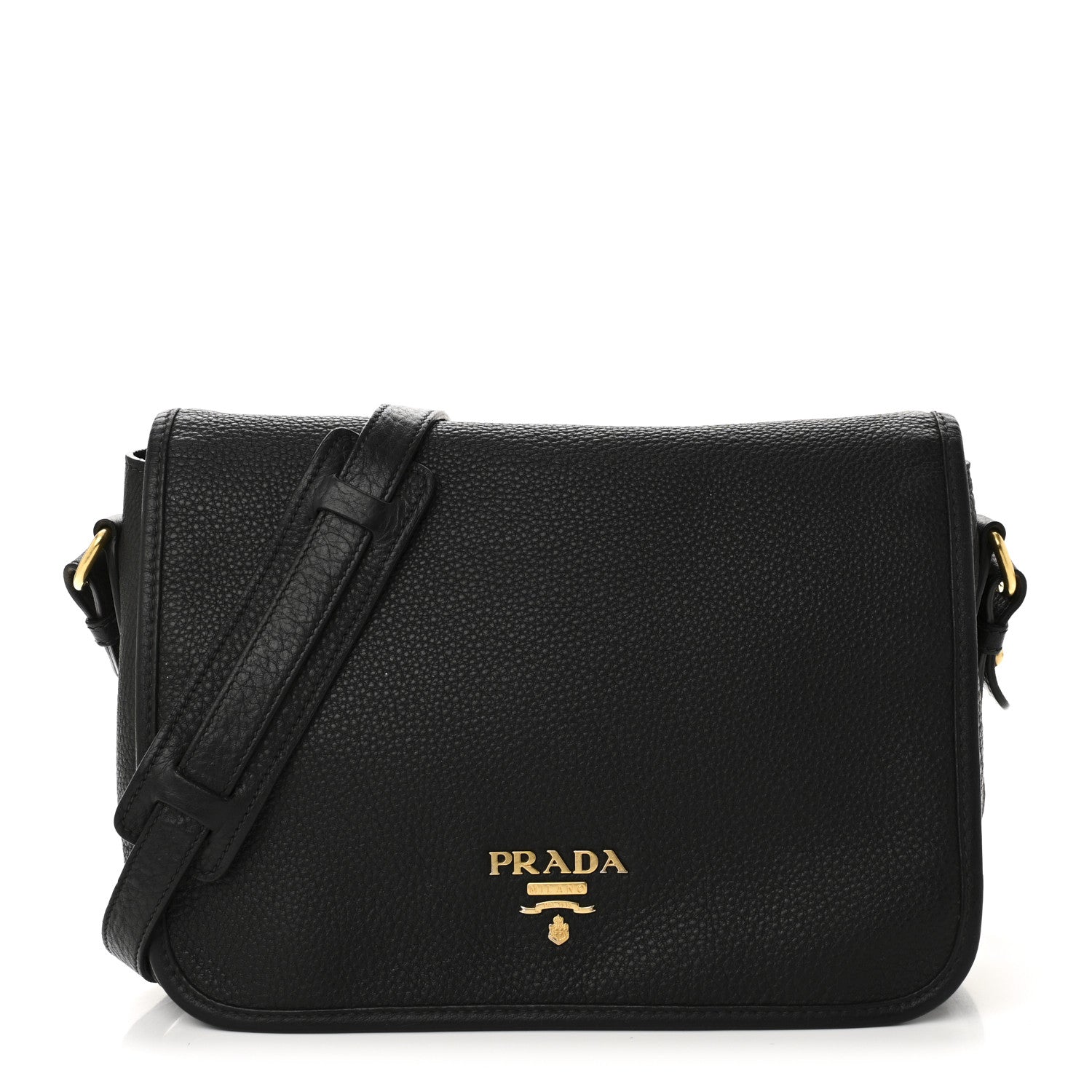 Prada Vitello Phenix Crossbody Bag Black 1 of 10
