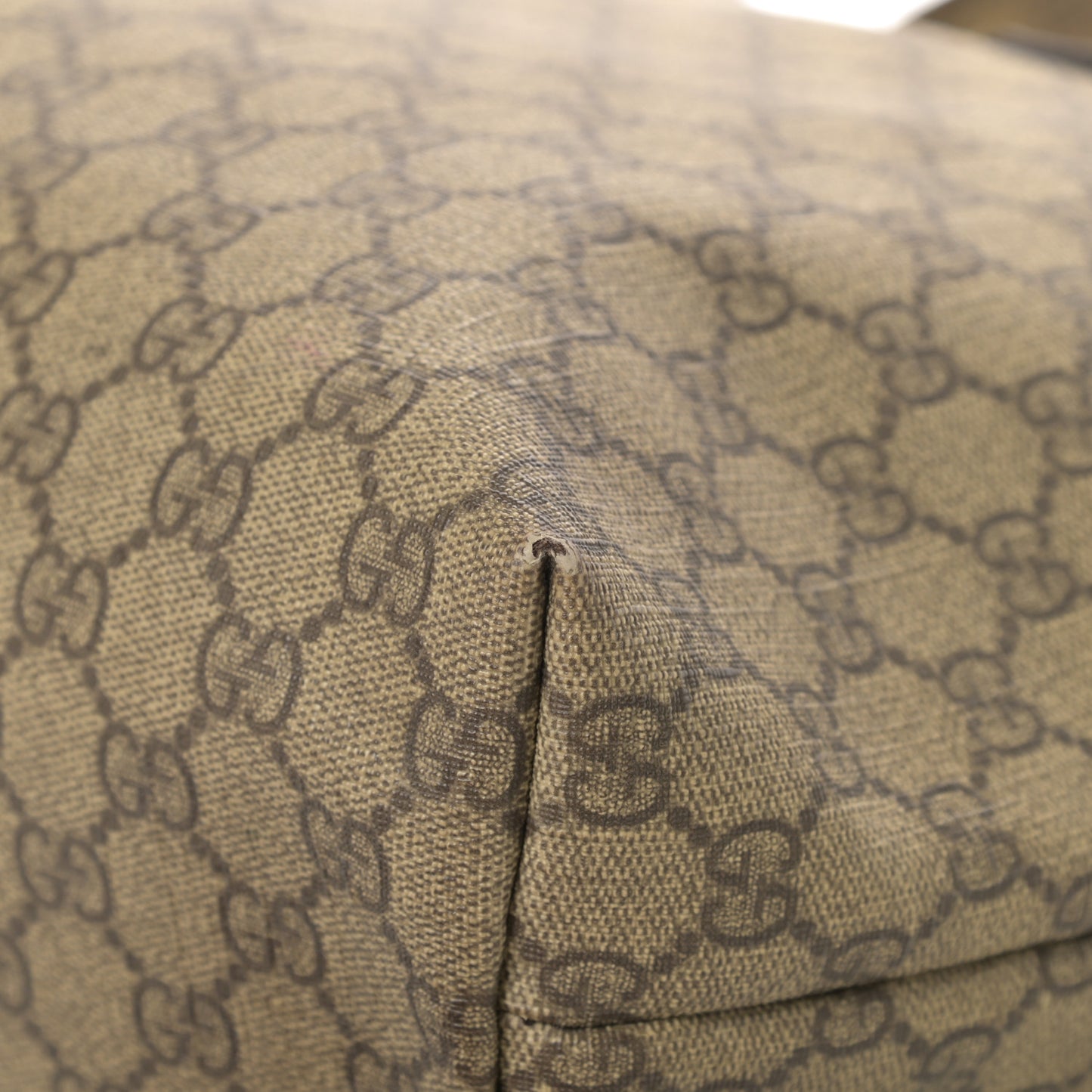 GG Plus Monogram Medium Signature Web Loop Tote Brown