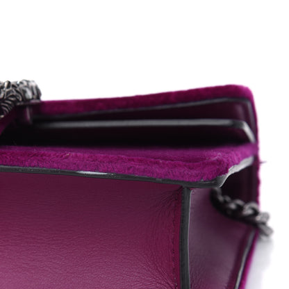 Gucci Velvet Super Mini Dionysus Shoulder Bag Fuchsia Violet Cyclamen 6 of 6