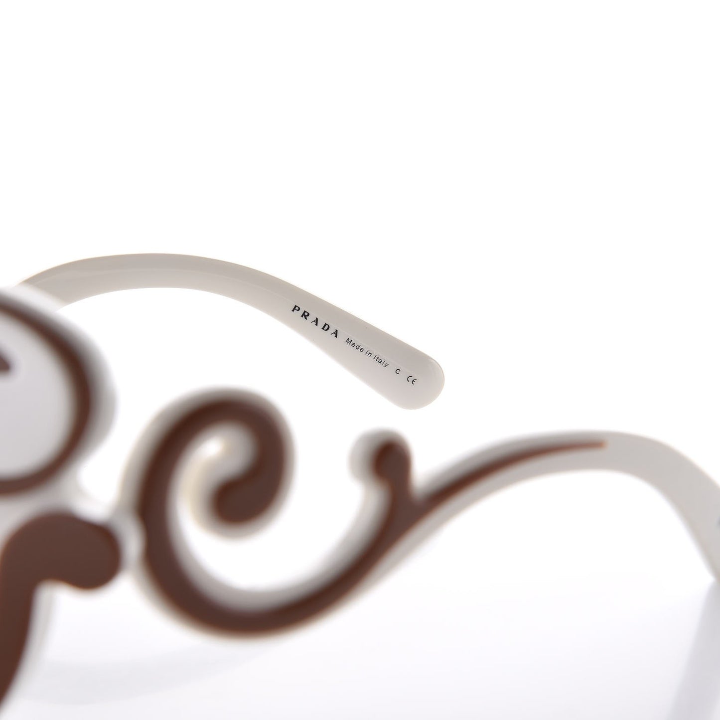 Minimal Baroque Sunglasses SPR 23N White Brown