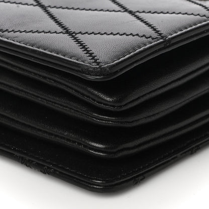 Saint Laurent Lambskin Diamond Quilted Monogram Angie Chain Bag Black 12 of 31