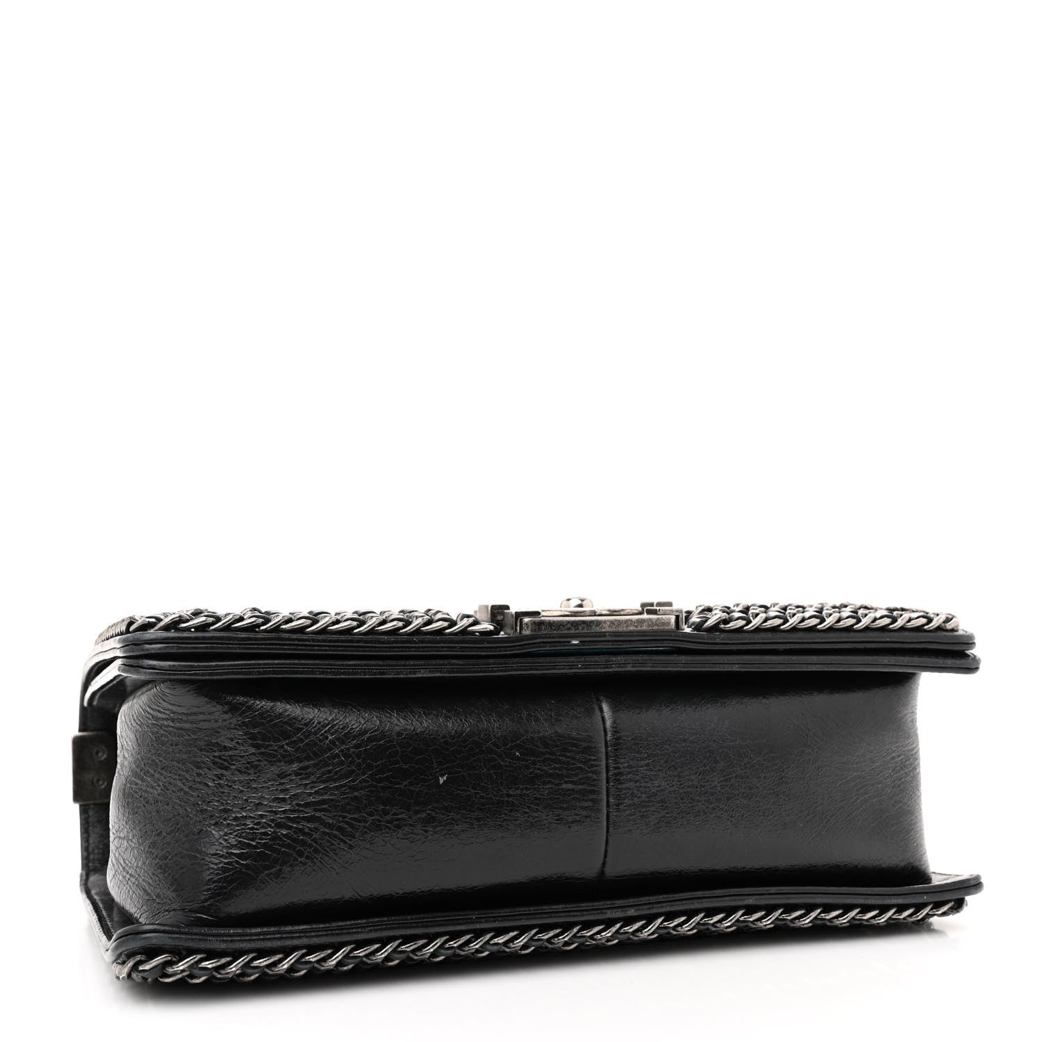 Chanel Glazed Calfskin Quilted Medium Chain Around Boy Flap Black 4 of 14