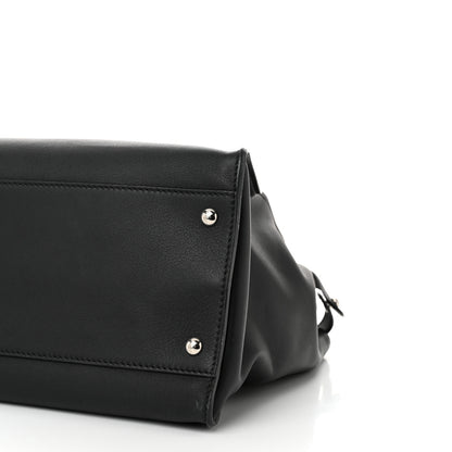 Fendi Vitello Dolce Shiny Nappa Large Peekaboo Iconic Satchel Black Camelia 11 of 12