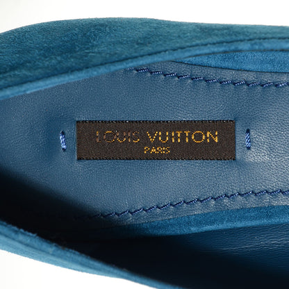 Louis Vuitton Suede Goatskin Crystal Addict Slipper 37.5 Blue 7 of 8