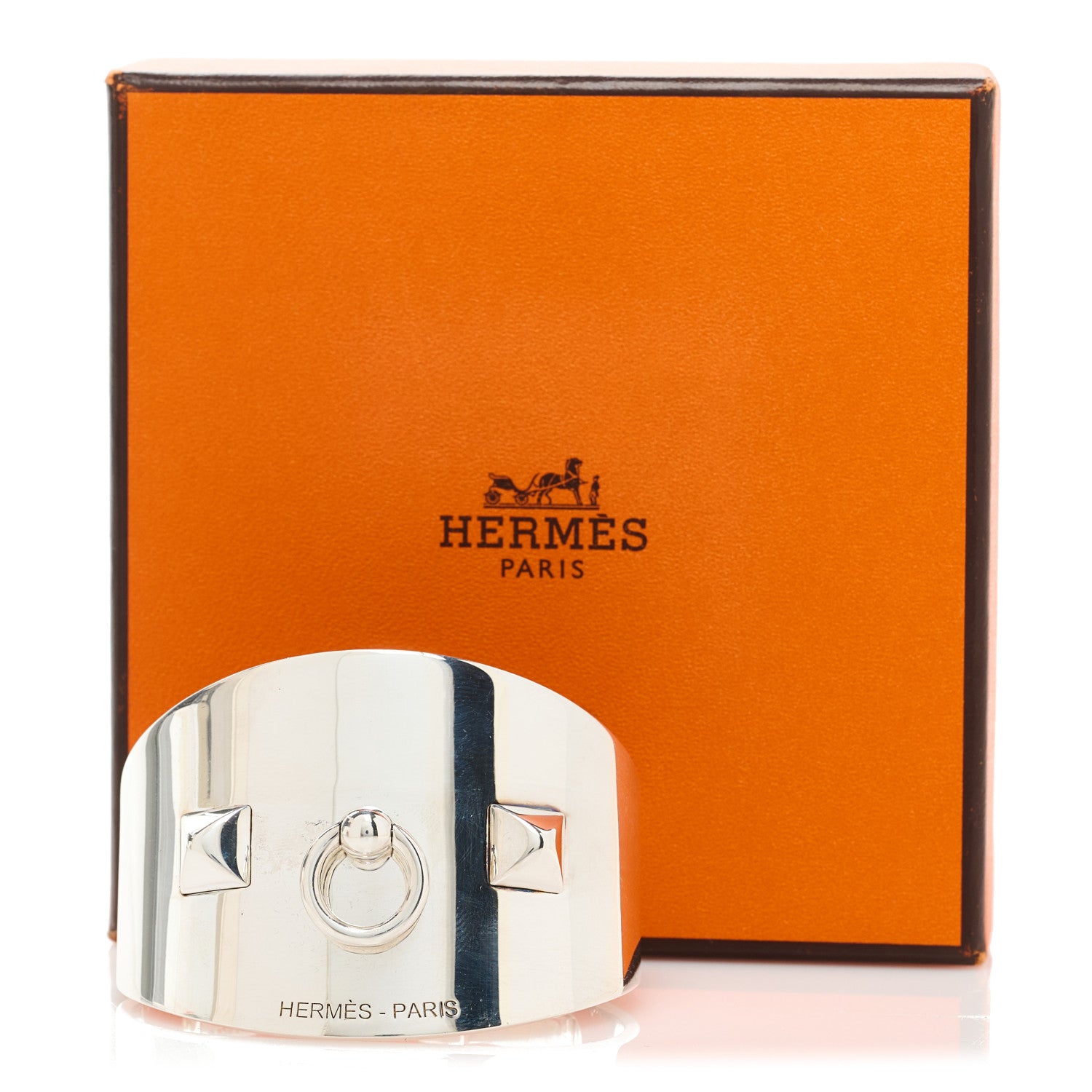 Hermes Sterling Silver Collier De Chien Rock Bracelet SH 4 of 4