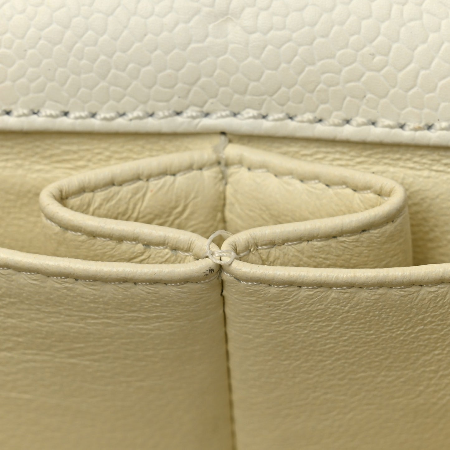 Caviar Quilted East West Flap White