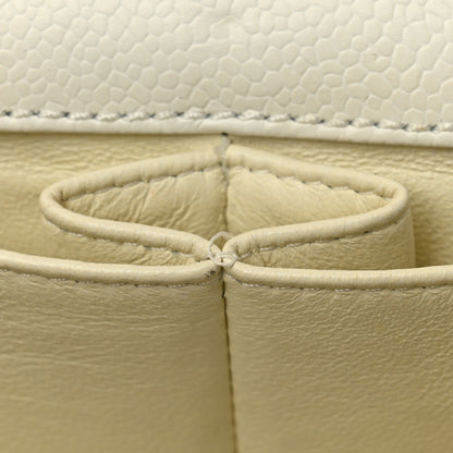 Chanel Caviar Quilted East West Flap White 16 of 16