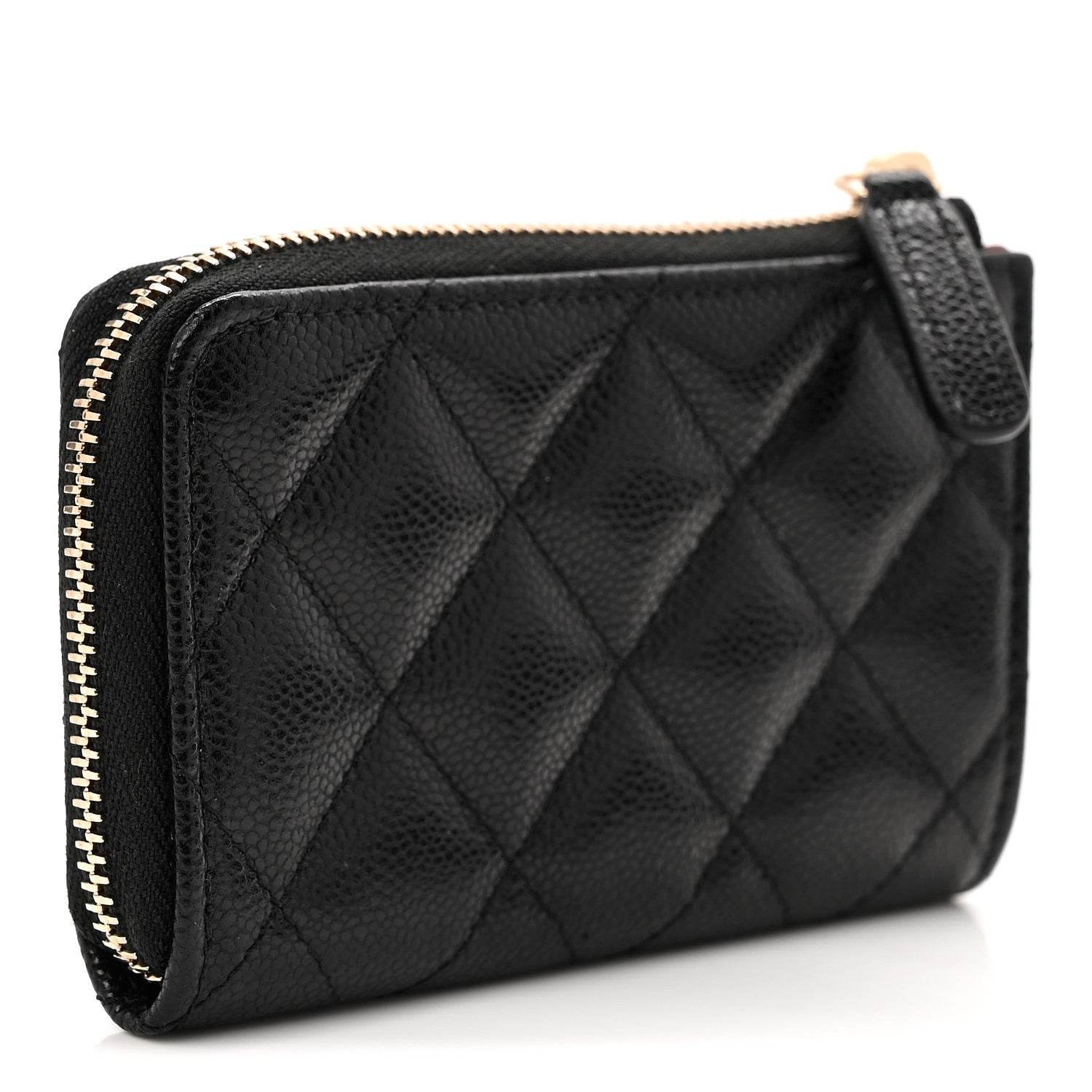 Chanel Caviar Quilted Zipped Key Holder Case Black 3 of 8