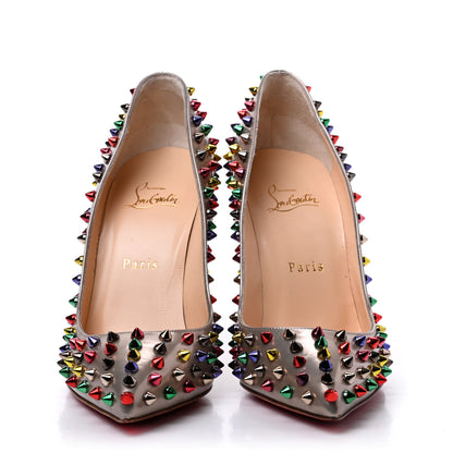 Christian Louboutin Specchio Follies Spikes 100 Pumps 38.5 Beige Multicolor 2 of 12