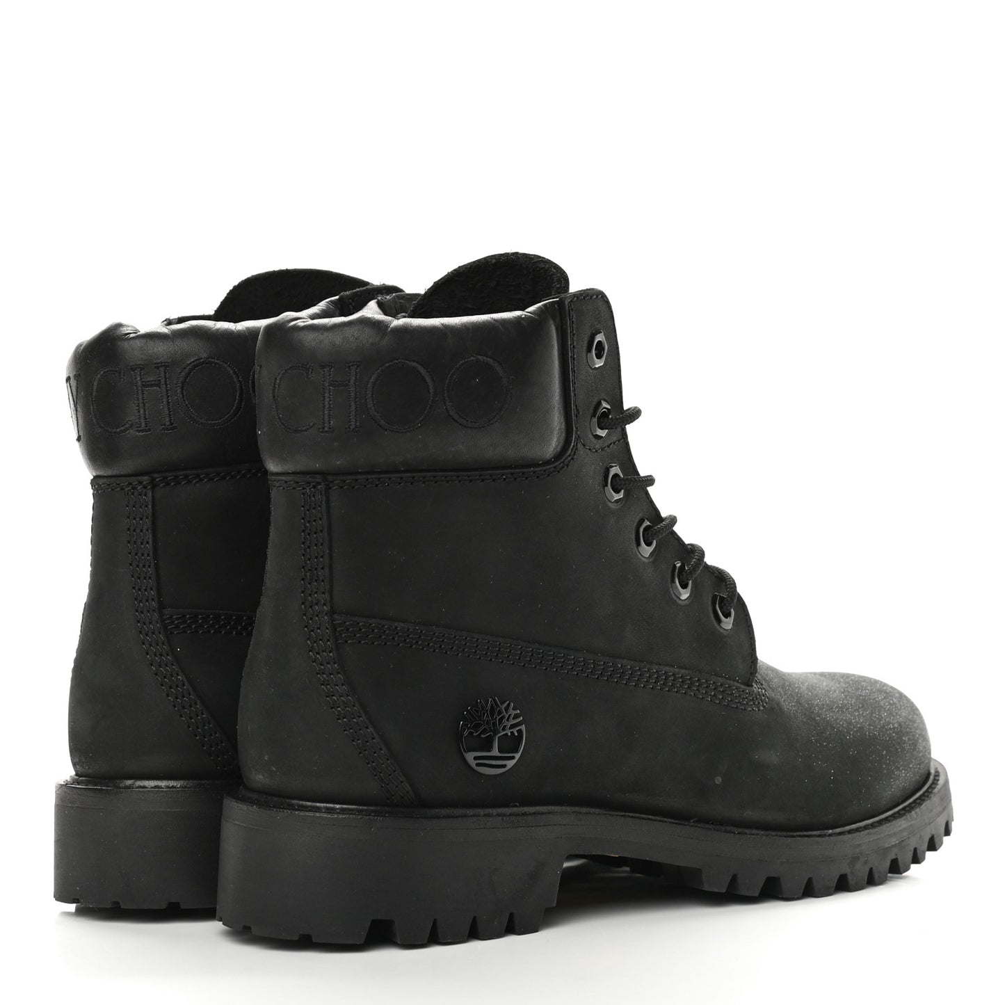 X TIMBERLAND Nubuck Glitter Womens Ankle Boots 38 Black Gunmetal