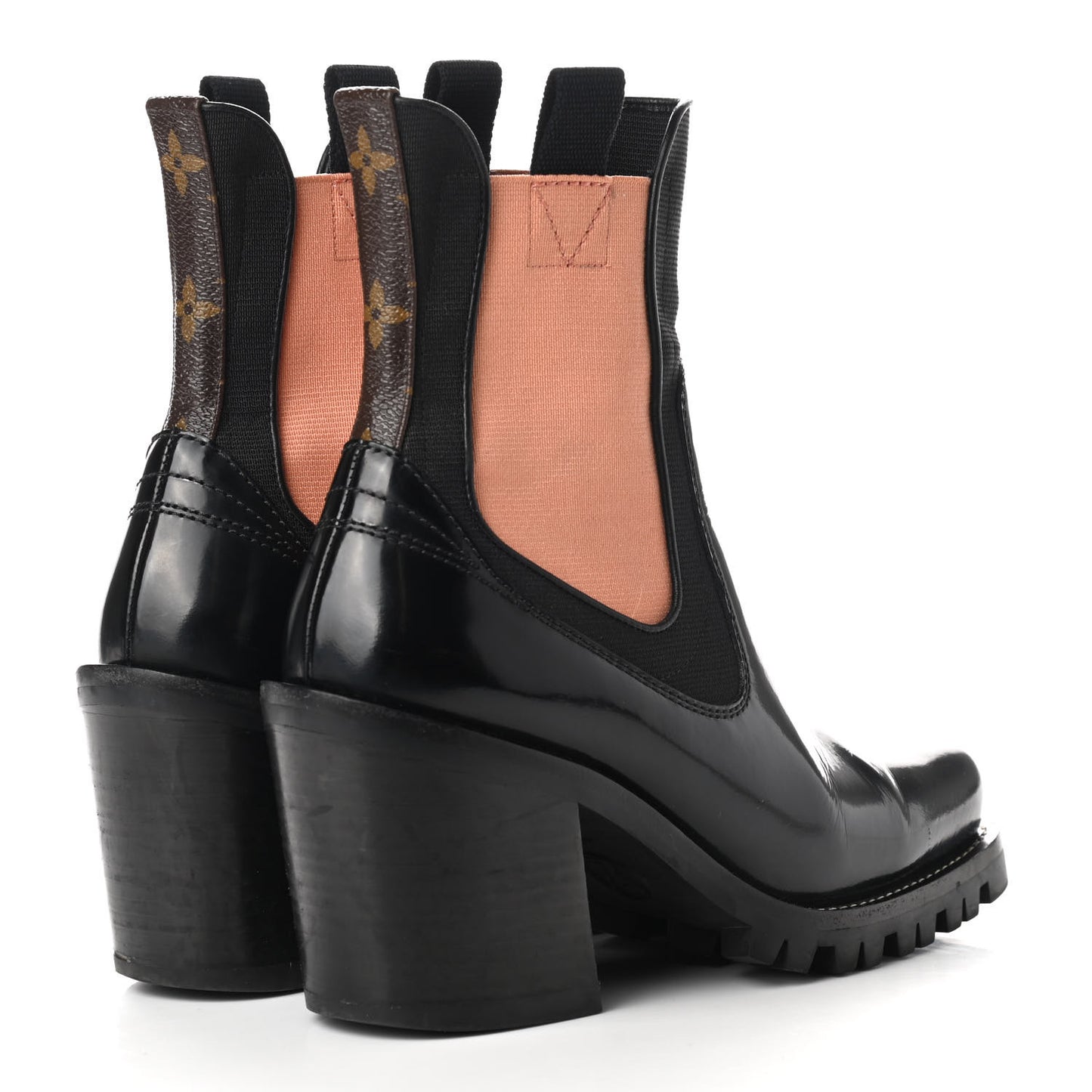 Patent Monogram Limitless Ankle Boots 40 Black