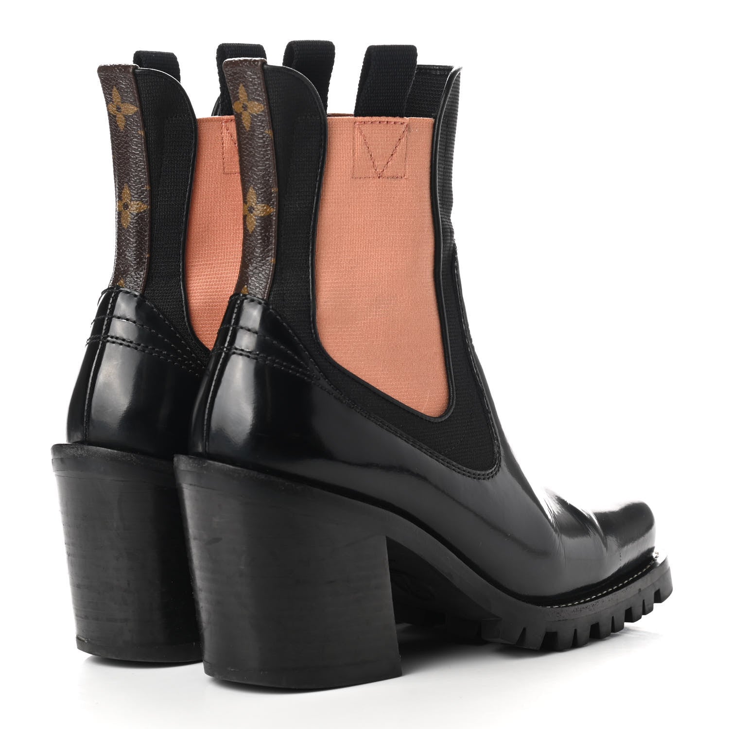 Louis Vuitton Patent Monogram Limitless Ankle Boots 40 Black 4 of 11
