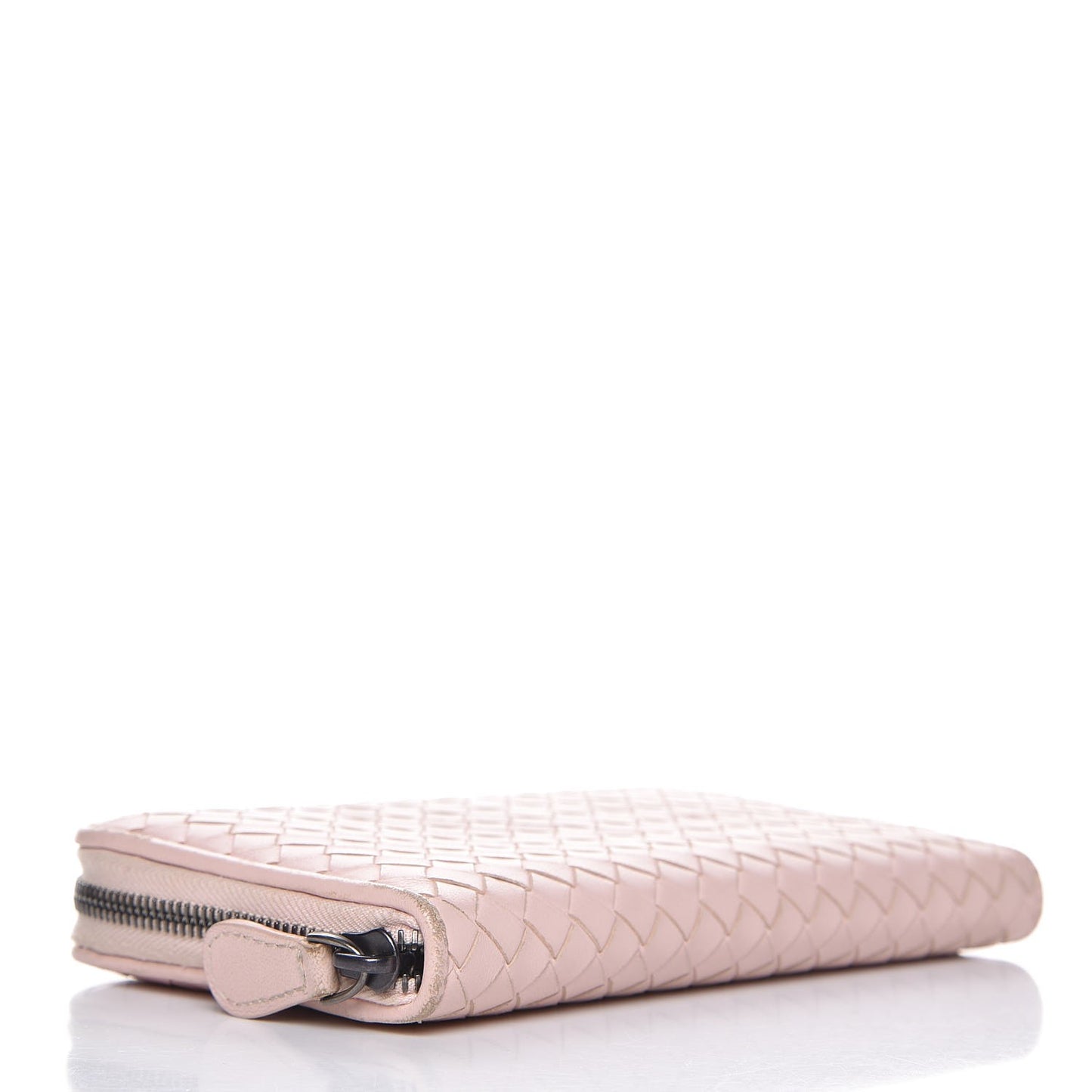 Nappa Intrecciato Zip Around Wallet Lotus