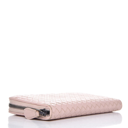 Bottega Veneta Nappa Intrecciato Zip Around Wallet Lotus 4 of 14
