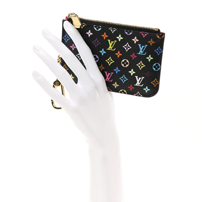 Louis Vuitton Monogram Multicolor Key Pouch Black Grenade 2 of 8