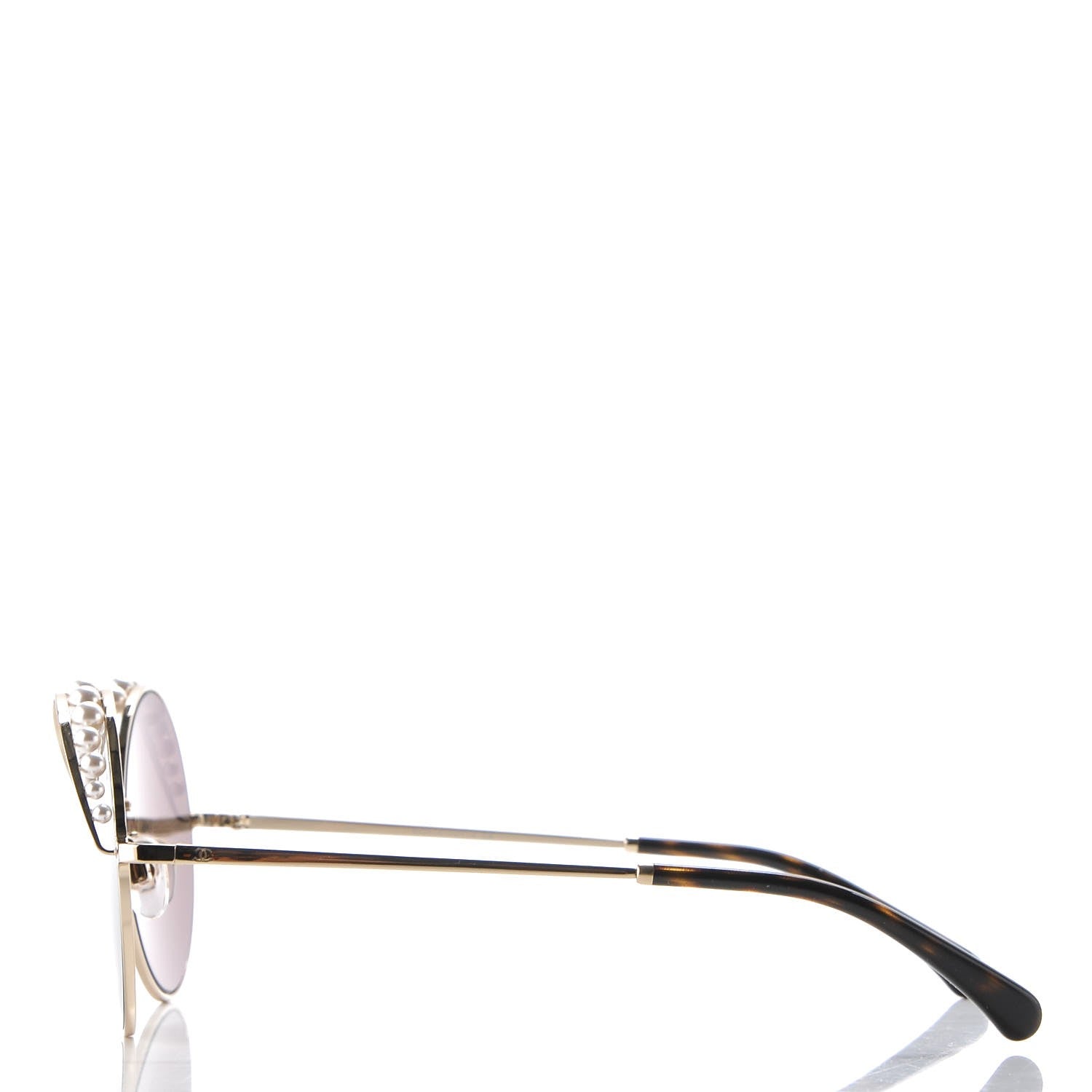Chanel Pearl Round Polarized Sunglasses 4234-H Tortoise 3 of 6