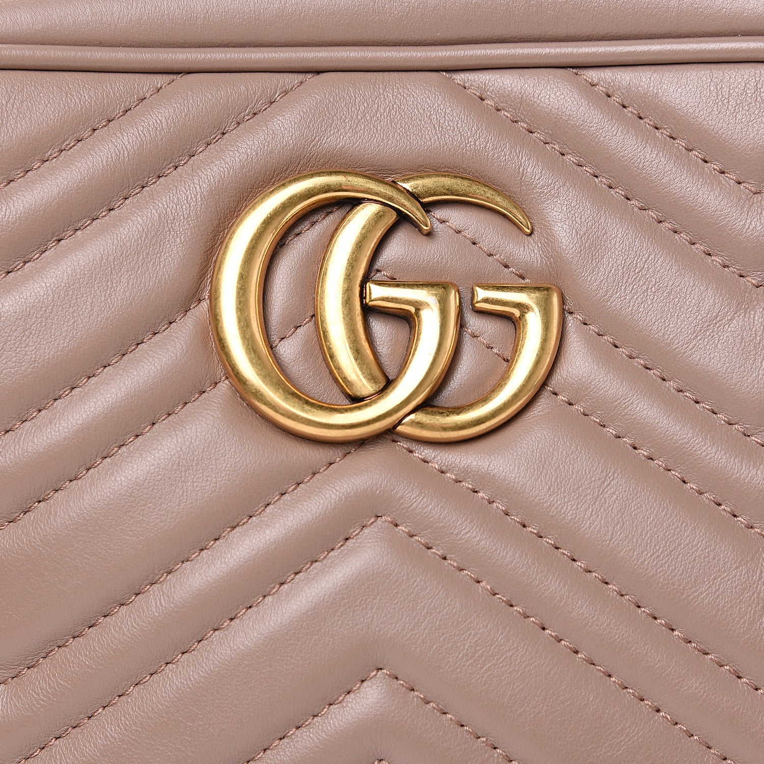 Gucci Calfskin Matelasse Small GG Marmont Chain Shoulder Bag Porcelain Rose 9 of 12