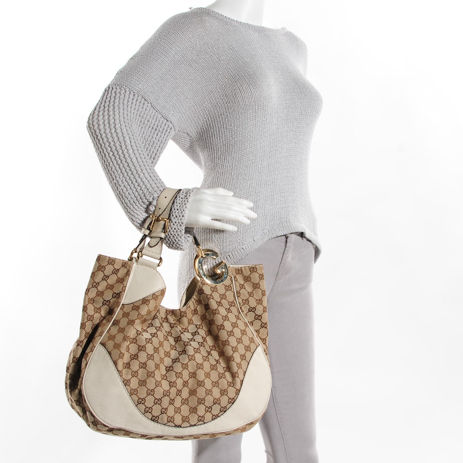 Gucci Monogram Charlotte Tote Off White 2 of 7