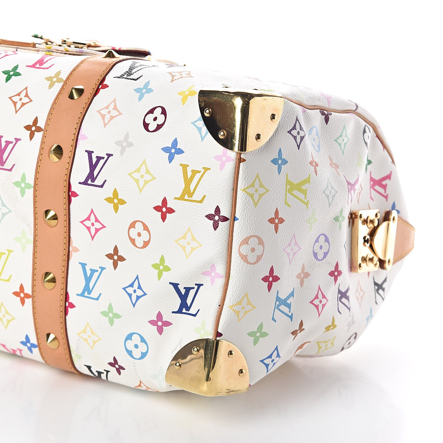 Louis Vuitton Monogram Multicolor Keepall 45 White 8 of 9