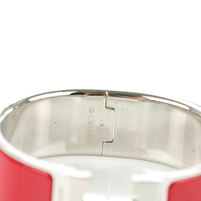 Hermes Enamel Wide Clic Clac H Bracelet PM Rouge 3 of 6