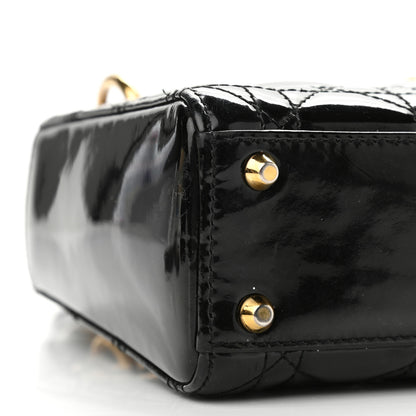 Christian Dior Patent Cannage Mini Lady Dior Black 8 of 13