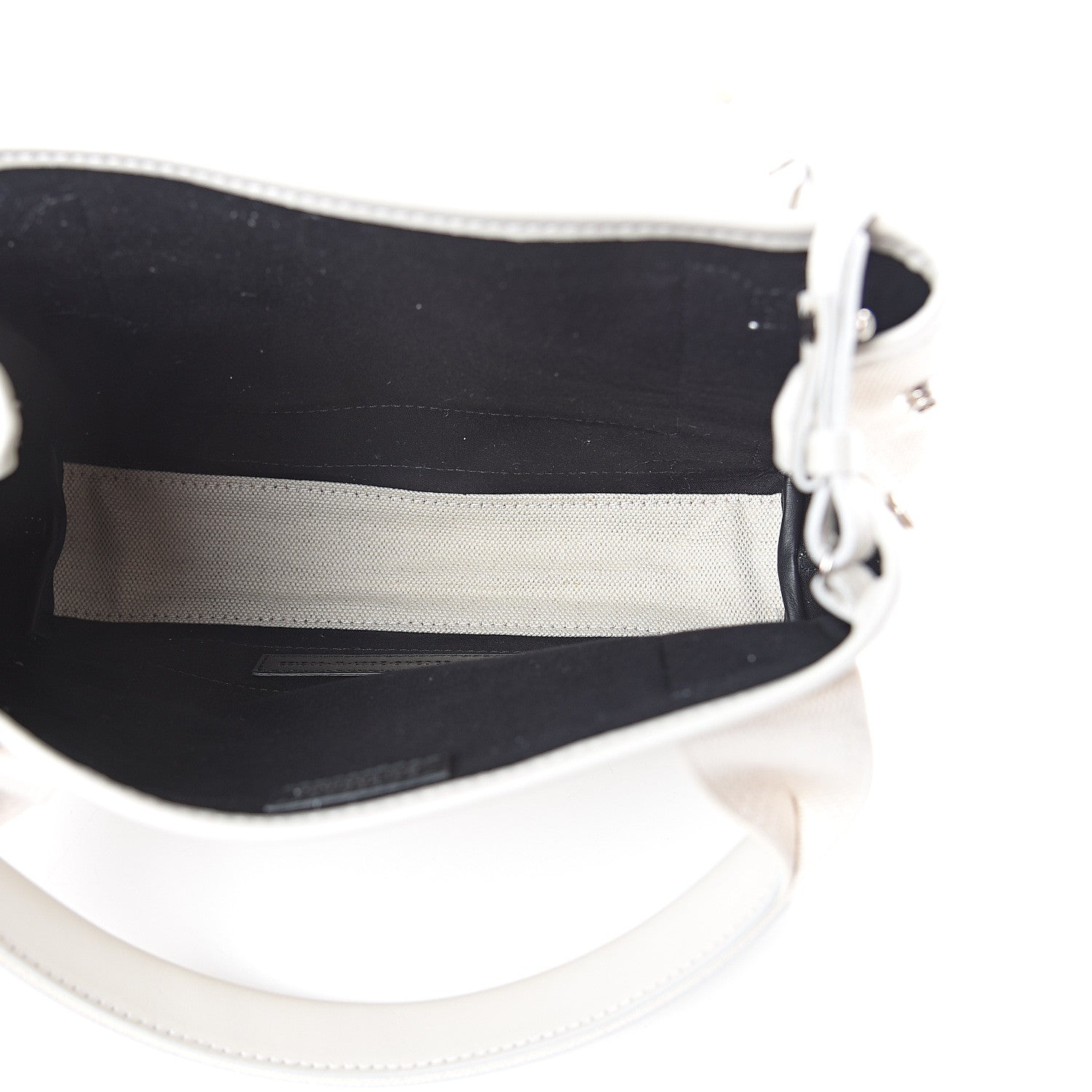 Balenciaga Cotton Canvas Calfskin Navy Cabas XS Off White 4 of 7
